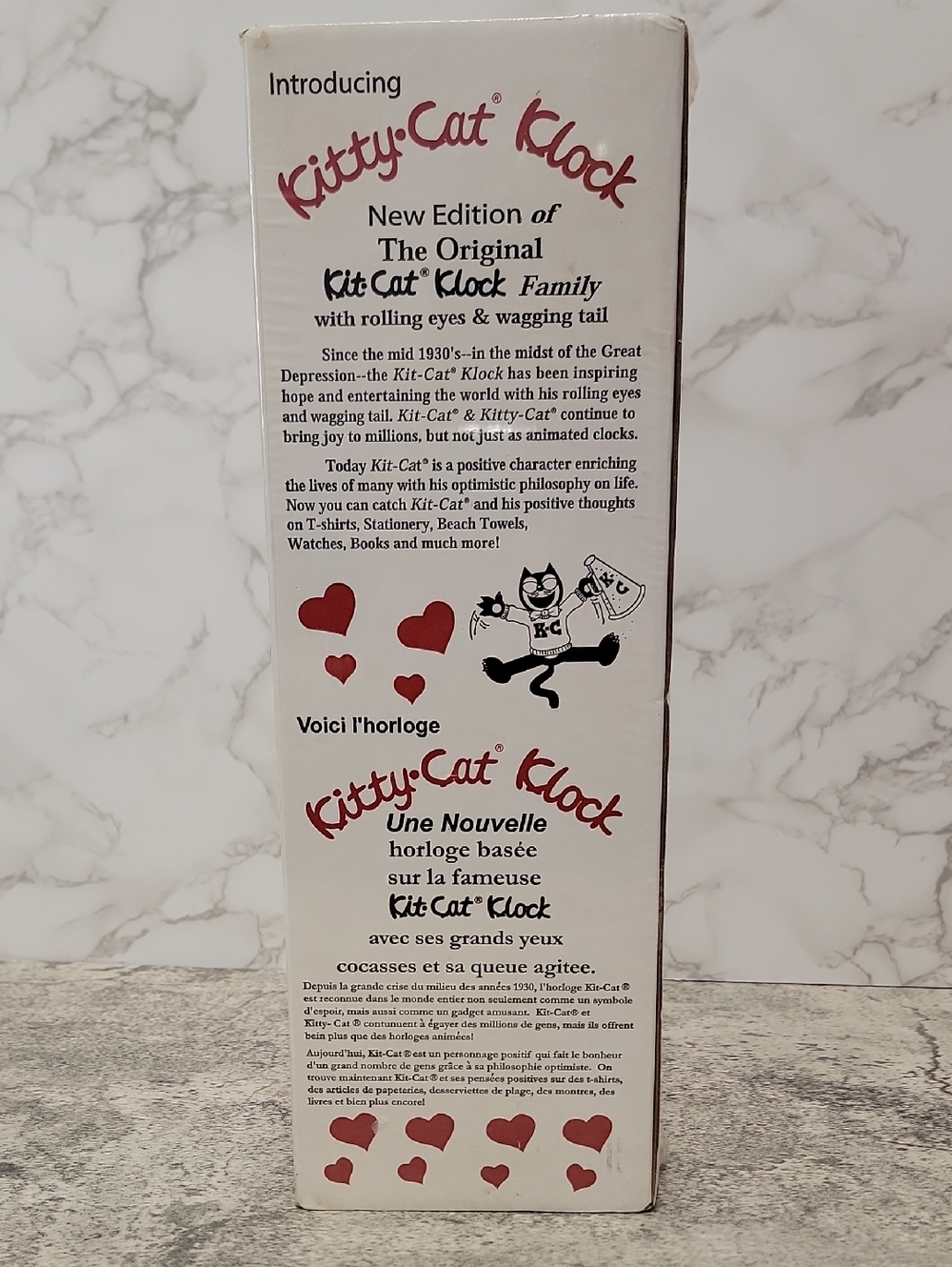 Vintage 1996 Black Kitty-Cat Klock Clock New in the box - Picture 4 of 7
